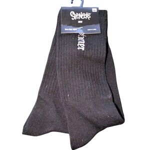 Spencer's Black SINNER EMBROIDERED Crew Socks